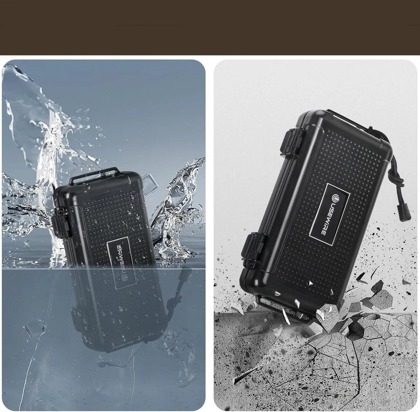 open portable cigar humidor showing hygrometer, humidifier and wavy sponge liner