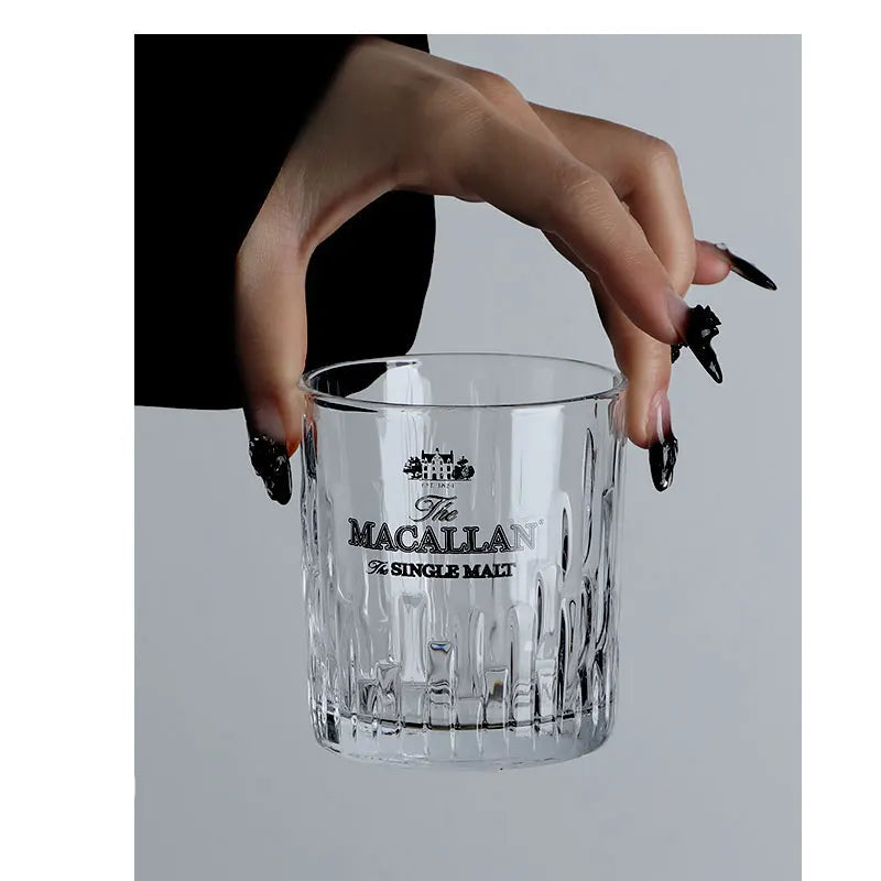 Faceted Whiskey Tumbler Glass - 240ml Weighted Base - Corletaria