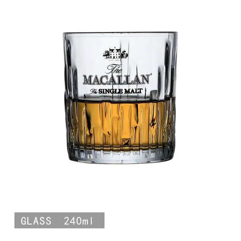 Faceted Whiskey Tumbler Glass - 240ml Weighted Base - Corletaria