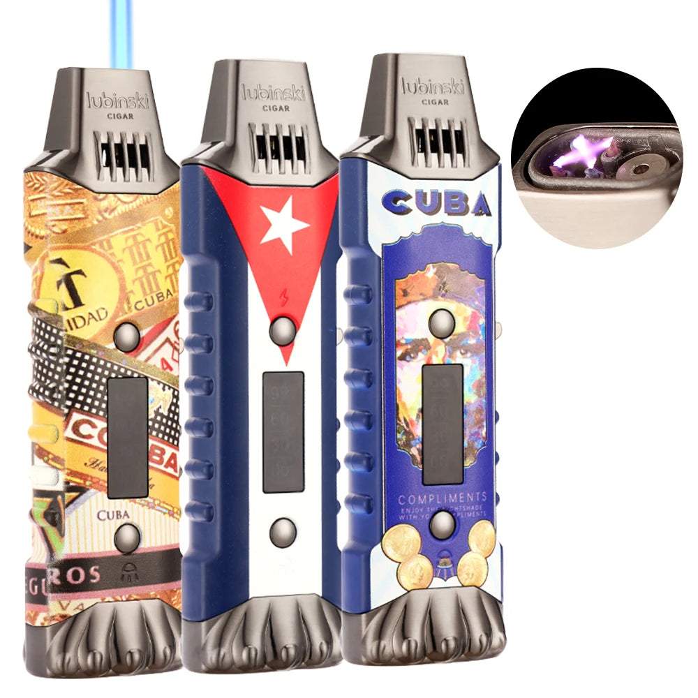 Lubinski cigar lighter dimensions with zinc-alloy construction and ergonomic grip