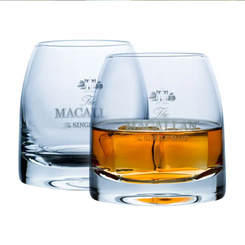 Whiskey Tumbler - Heavy Base Curved Glass - Corletaria