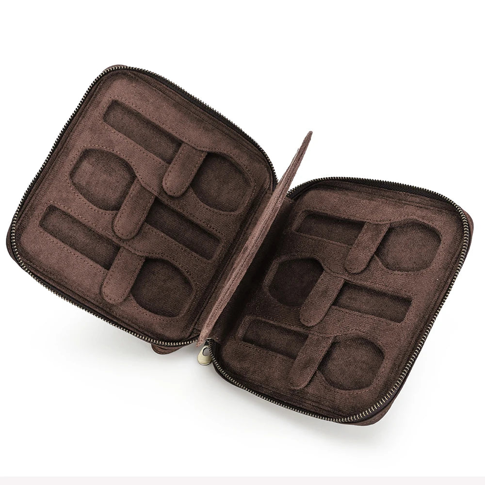 Leather Watch Travel Case - Crazy Horse Leather - Corletaria