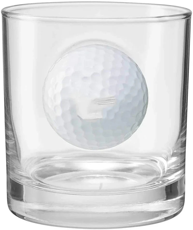 Golf Ball Whiskey Glass - Lead-free Crystal Tumbler - Corletaria