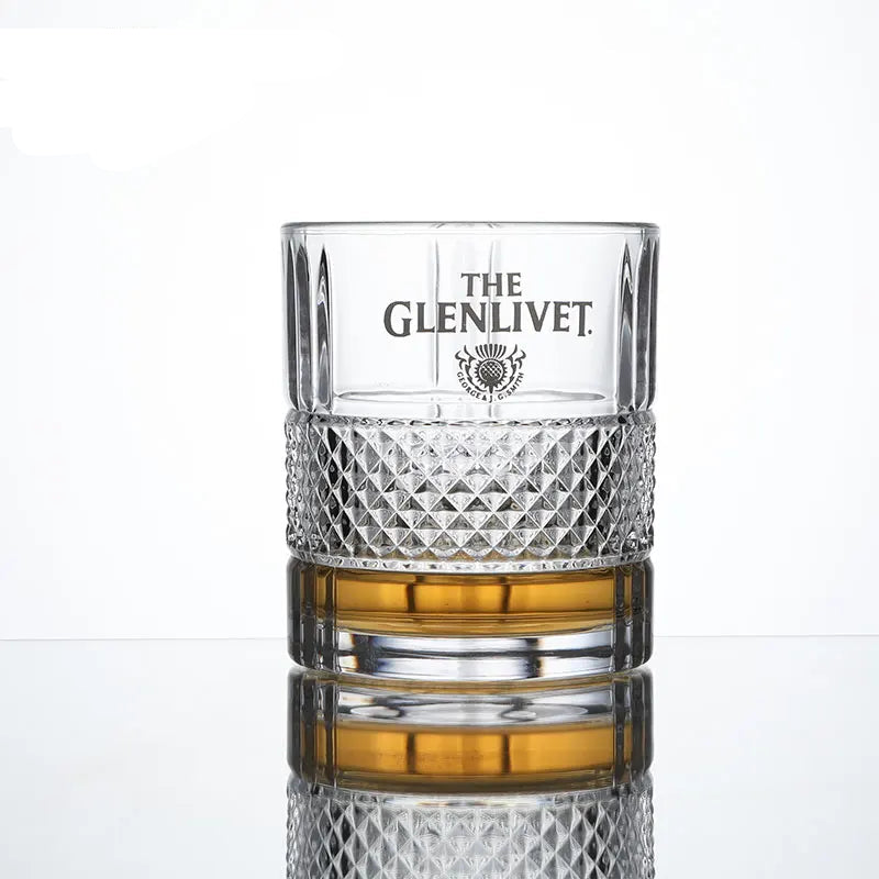 Lead-Free Crystal Rocks Glass 320ml - Glenlivet Cut Pattern - Corletaria